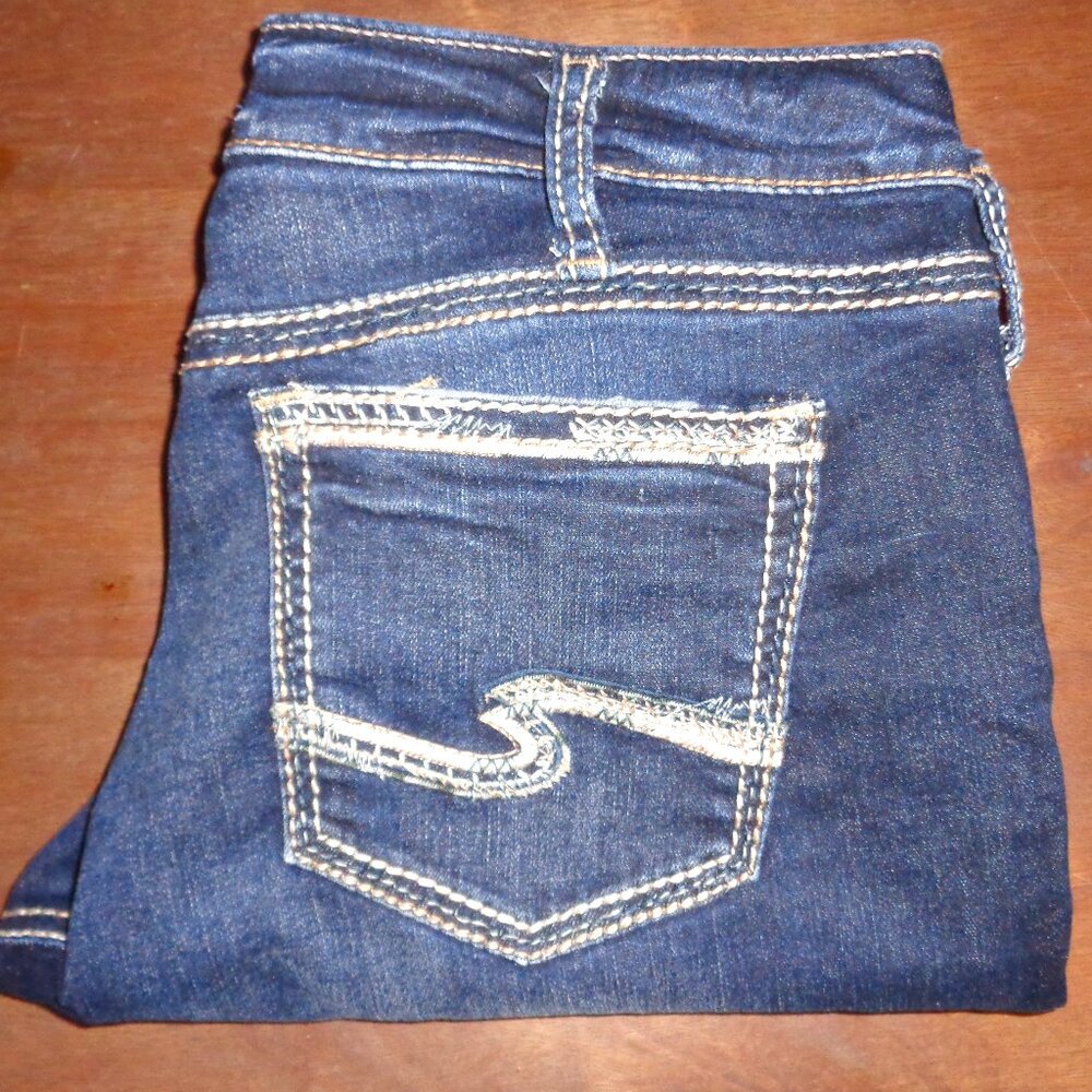 Womens SILVER JEANS SUKI SKINNY Fit Stretch Waist Jeans size 34 x 27
